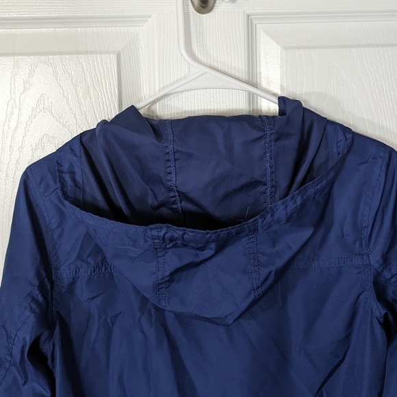 Like-New Zine Blue Full Zip‎ Hooded Windbreaker Jacket Size Small - Picture 4 of 6
